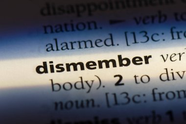 bir sözlüğü'ndeki sözcüğü parçalamak. kavram parçalamak