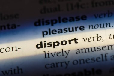 bir sözlüğü'ndeki sözcüğü disport. kavram disport