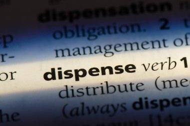 bir sözlüğü'ndeki sözcüğü dağıtmak. kavram vazgeçmek