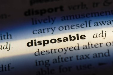 Tek kullanımlık tek kelimeyle bir sözlük. Tek kullanımlık kavramı