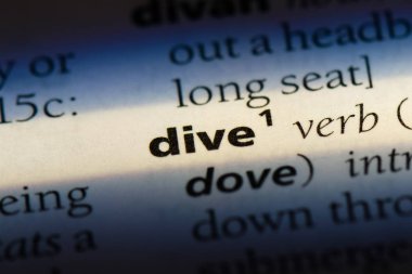 bir sözlüğü'ndeki dalış sözcüğü. Dalış kavramı