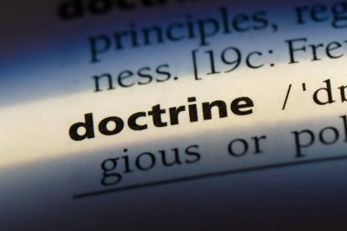 doktrin Word'de bir sözlük. doktrin kavramı