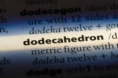 dodecahedron Word'de bir sözlük. dodecahedron kavramı