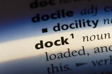 bir sözlüğü'ndeki sözcüğü yerleştirin. kavram rıhtım