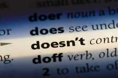 doesn t kelime sözlüğe. doesn t kavramı