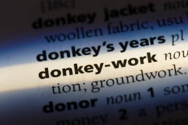 eşek iş sözcük sözlüğe. eşek iş kavramı