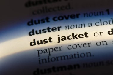 bir sözlüğü'ndeki toz ceket sözcüğü. toz ceket kavramı