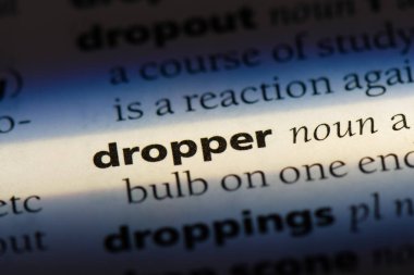 Damlalık Word'de bir sözlük. Damlalık kavramı