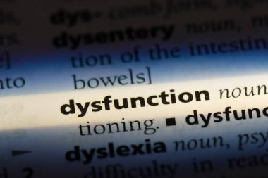disfonksiyon Word'de bir sözlük. disfonksiyon kavramı