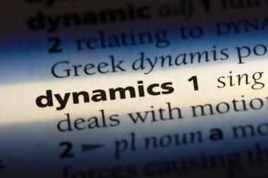 Dynamics Word'de bir sözlük. Dynamics kavramı
