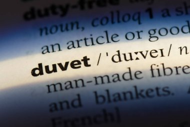 yorgan Word'de bir sözlük. yorgan kavramı