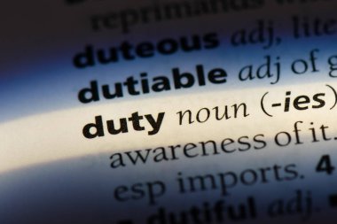 görev Word'de bir sözlük. görev kavramı