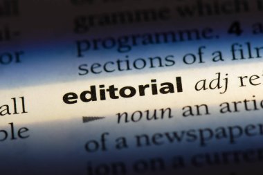 editoryal adj Word'de bir sözlük. editoryal adj kavramı