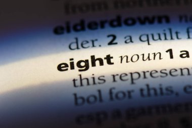 Sekiz kelime sözlüğe. sekiz kavram
