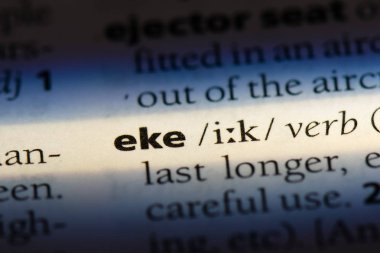 bir sözlüğü'ndeki sözcüğü uzatmak. kavram eke