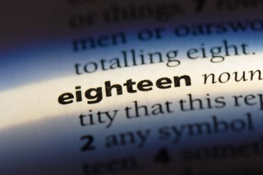 on sekiz kelime sözlüğe. on sekiz kavram
