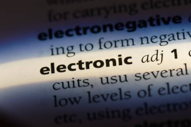 Elektronik tek kelimeyle bir sözlük. Elektronik kavramı