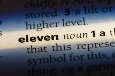 on kelime sözlüğe. Onbir kavramı