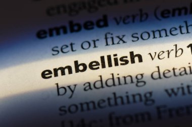 bir sözlüğü'ndeki sözcüğü güzelleştirmek. kavram süslemek