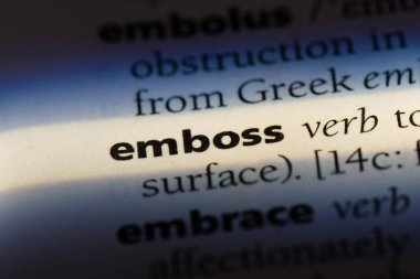 bir sözlüğü'ndeki sözcüğü kabartma. kavram kabartma