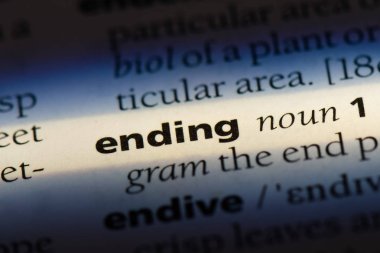 bir sözlüğü'ndeki sözcüğü biten. bitiş kavramı