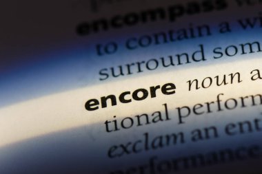 Encore Word'de bir sözlük. Encore kavramı