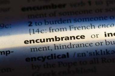 bir sözlüğü'ndeki ipotek sözcüğü. Yük kavramı