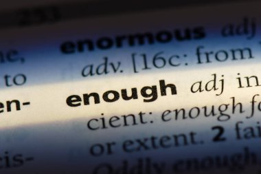yeterli Word'de bir sözlük. yeterli kavramı