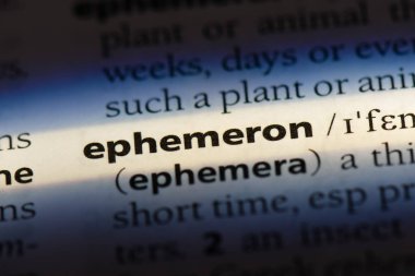 ephemeron sözcük sözlüğe. ephemeron kavramı