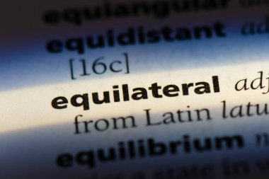 bir sözlüğü'ndeki eşkenar sözcüğü. equirateral kavramı