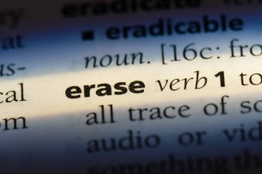 bir sözlüğü'ndeki sözcüğü Sil. kavram silmek