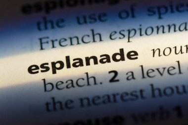Esplanade Word'de bir sözlük. Esplanade kavramı
