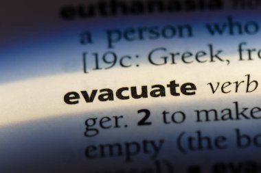 bir sözlüğü'ndeki sözcüğü tahliye edin. kavram tahliye