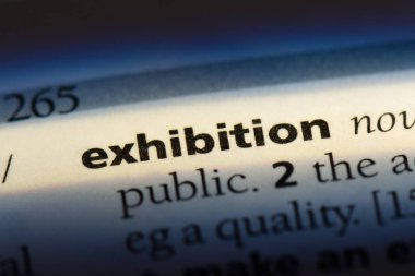 bir sözlüğü'ndeki sergi sözcüğü. Sergi konsepti