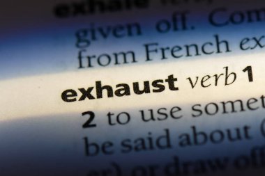 bir sözlüğü'ndeki sözcüğü egzoz. egzoz kavramı