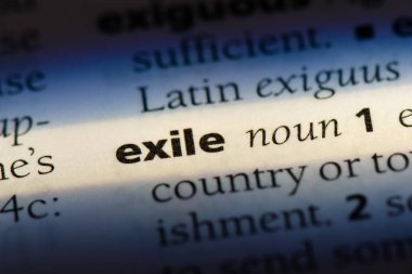 sürgün Word'de bir sözlük. sürgün kavramı