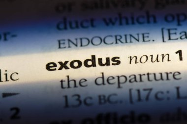 Exodus Word'de bir sözlük. Exodus kavramı