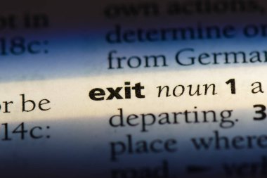 Sözlükteki Word'den çıkın. çıkış kavramı