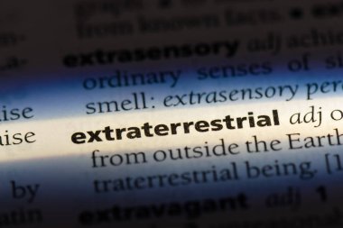 Dünya dışı tek kelimeyle bir sözlük. Dünya dışı kavramı