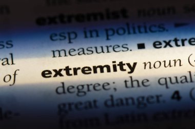 ekstremite Word'de bir sözlük. ekstremite kavramı