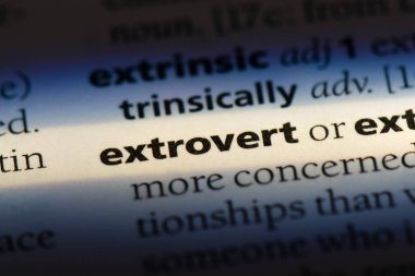 dışa dönük Word'de bir sözlük. dışa dönük kavramı