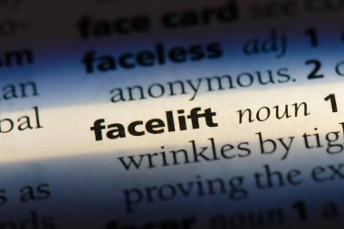 facelift Word'de bir sözlük. facelift kavramı