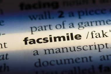 bir sözlüğü'ndeki Faks sözcüğü. Faks kavramı