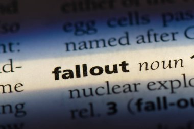 Fallout Word'de bir sözlük. Fallout kavramı