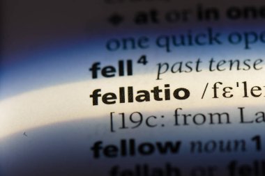 fellatio word in a dictionary. fellatio concept