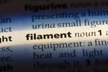 filaman Word'de bir sözlük. filaman kavramı