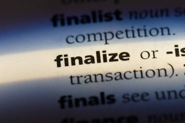 bir sözlüğü'ndeki sözcüğü son haline getir. kavramı son haline getir