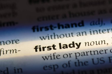 First Lady'nin Word'de bir sözlük. First Lady'nin kavramı