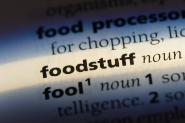 Gıda Word'de bir sözlük. gıda kavramı