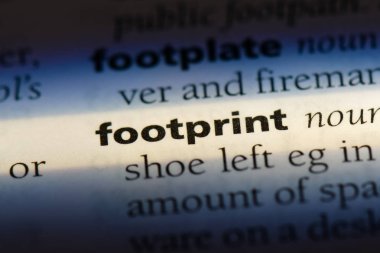 ayak izi Word'de bir sözlük. ayak izi kavramı
